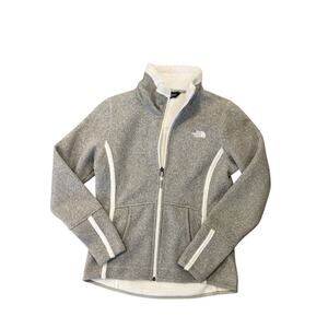 The North Face Banderitas Full Zip Lined Warm Sweater Knit Fleece Womens M UEC
